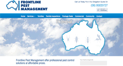 Desktop Screenshot of frontlinepestmanagement.com.au