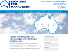 Tablet Screenshot of frontlinepestmanagement.com.au